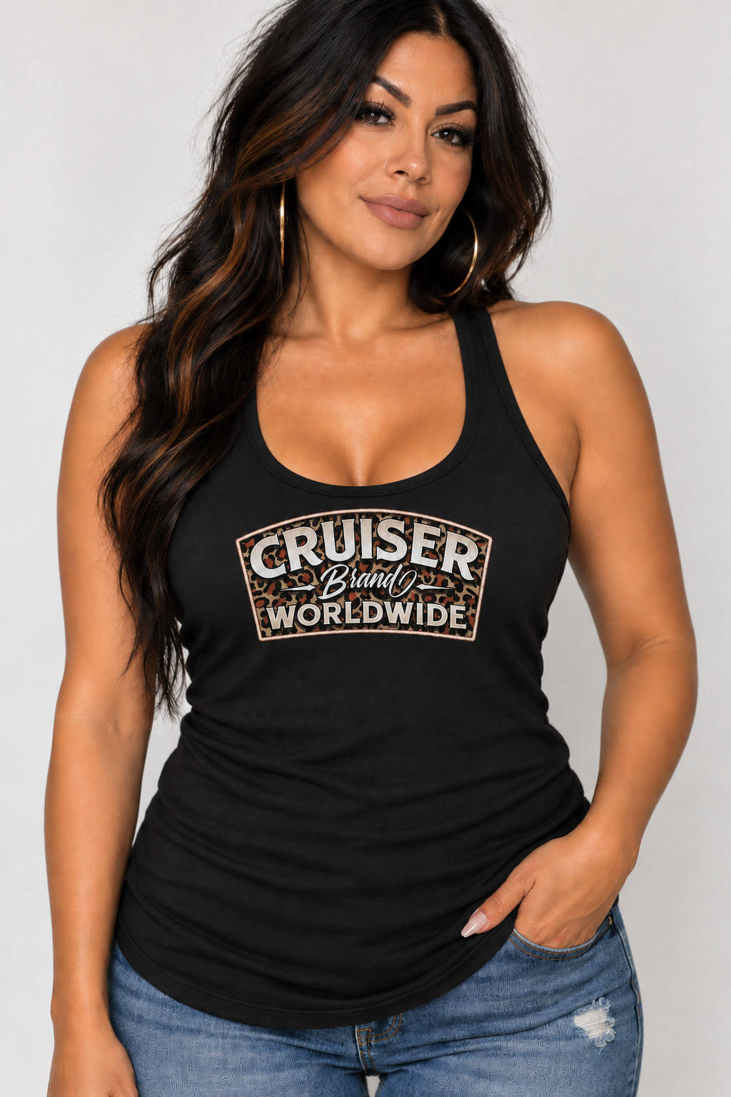 WOMEN’S LEOPARD VETERAN TANK