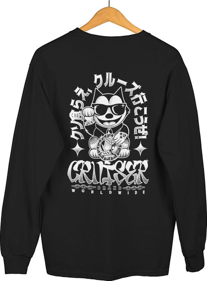 COMING SOON! - LUCKY THE CAT - CREWNECK - BLACK