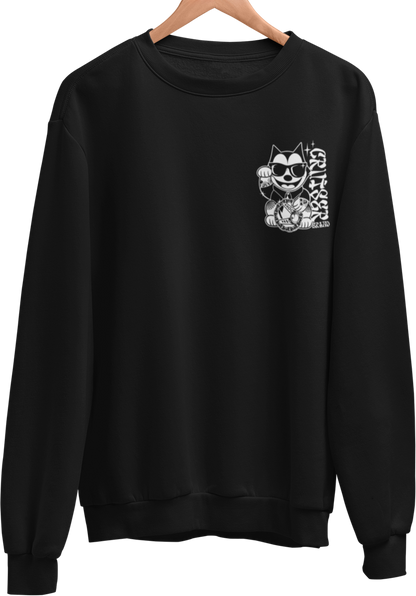 COMING SOON! - LUCKY THE CAT - CREWNECK - BLACK